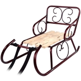 Санки Vitan Смерека зі спинкою бордові (7320) - Pampik