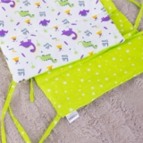 Защитный бортик в кроватку MirSon Kids Time 18-0001 Hello Dino, белый, 4 шт. - Pampik - 4