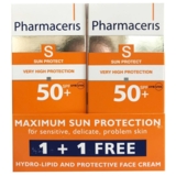 Гидролипидный солнцезащитный крем Pharmaceris S Sun Protect 1+1 SPF 50, 100 мл (2 шт по 50 мл), (Z14029) - Pampik