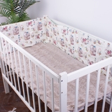 Защитный бортик в кроватку MirSon Kids Time 18-0005 Kind Bear, белый - Pampik