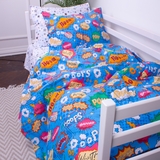 Пододеяльник на молнии MirSon Kids Time 17-0511 Bombs, бязь, 210х143 см, разноцветный - Pampik
