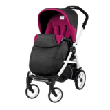Прогулянкова коляска Peg-Perego Book Plus 51, малиновий з чорним (PACK05-00000000002) - Pampik