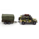 Игровой набор TechnoDrive Land Rover Defender Military с прицепом (520027.270) - Pampik - 6