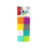 Силіконові кубики Infantino Squeeze & Stack Block Set Яскраві розвивашки (315238) - Pampik - 2