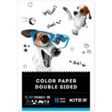 Бумага цветная двухсторонняя Kite Dogs А5, 10 листов, 10 цветов (K22-293) - Pampik