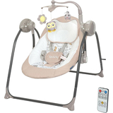 Качели El Camino Teddy ME 1075 Beige Linen Animals, бежевые (25507) - Pampik