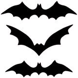 Набор Yes! Fun Halloween Летучие мыши 3D, 16 шт., черные (973630) - Pampik