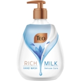 Мило рідке Teo Rich Milk Delicate Care, з дозатором, 400 мл - Pampik