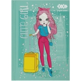 Блокнот ZiBi Cute Girl А-6 у клітинку 64 аркуші бірюзовий (ZB.12715-06) - Pampik