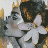 Набор с алмазной мозаикой Ідейка Утонченный профиль, 40х40 см (AMO7184) - Pampik