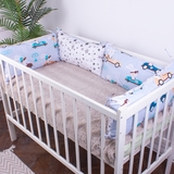 Захисна подушка-борт MirSon Kids Time 18-0008 Bunny Races, блакитна, 4 шт. - Pampik