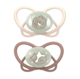 Пустышка силиконовая Nip Моя бабочка Ночь, 5-18 мес., 2 шт., бежевый (38653-51) - Pampik