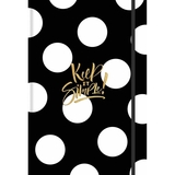 Зошит для записів MonAmi, А5, 3 види лініювання, 96 аркушів, чорний з білими колами (A5-IC-096-762) - Pampik