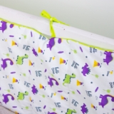 Защитный бортик в кроватку MirSon Kids Time 18-0001 Hello Dino, белый, 4 шт. - Pampik - 3