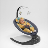 Шезлонг-гойдалка Lionelo Ralf Grey Concrete з ігровою дугою, сірий з жовтим - Pampik - 8