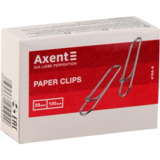 Скрепки Axent с загибом никелированные 28 мм 100 шт. (4104-A) - Pampik