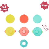 Набір тарілок Badabulle глибоких, різнокольорових 3 шт. (B005104) - Pampik - 2