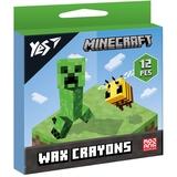 Карандаши Yes Minecraft, восковые, 12 цветов (590142) - Pampik