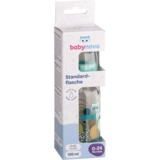 Бутылочка Baby-Nova Декор, стеклянная, голубая, 120 мл (3960334) - Pampik - 2