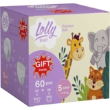 Набір Lolly Premium Soft 5 (11-25 кг): підгузки на липучках 32 шт. + підгузки-трусики 28 шт. + вологі серветки 80 шт. в подарунок - Pampik