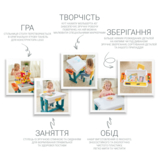 Комплект Poppet Столик Трансформер 6 в 1 + Стілець + Подушка на стілець + Набір фломастерів (PP-004-G) - Pampik - 5