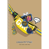 Тетрадь для записей Student Бананка, А5, в клеточку, спираль, 96 листов (A5-SC-096-6115K) - Pampik