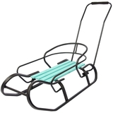 Санки Vitan Експрес зі спинкою, ручкою та кольоровою планкою чорні (2030105) - Pampik