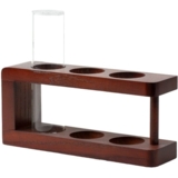 Деревянная подставка для канцелярии Стеклоприбор, один цилиндр, коричневая (300521) - Pampik