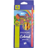 Олівці кольорові Yes Ergonomic, 12 кольорів (290509) - Pampik