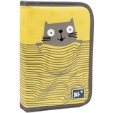 Пенал жесткий Yes HP-04 Kitty, 13х21х4 см, желтый с серым (533424) - Pampik
