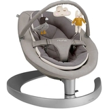 Шезлонг-гойдалка Nuna Leaf Grow Quartz, з ігровою дугою, світло-сірий - Pampik