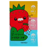 Набор патчей для носа против черных точек Tony Moly Homeless Strawberry Seeds 3-step Nose Pack 6 г - Pampik