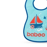 Нагрудник хлопчатобумажный Baboo Marine, 3+ мес., синий (11-011) - Pampik - 2