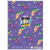 Коледж-блок Student, А4+, у клітинку, спіраль, 80 аркушів, фіолетовий (A4-080-6511K) - Pampik