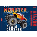 Альбом для малювання 1 Вересня Monster Truck, з перфорацією, А4, 12 аркушів (130488) - Pampik