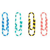 Скріпки кольорові смугасті 28 мм 100 шт. полібег (4114-A/P) - Pampik