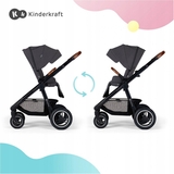 Универсальная коляска 2 в 1 Kinderkraft Everyday 2 Dark Gray Black Frame темно-серая (00-00305225) - Pampik - 3