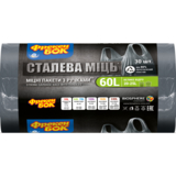 Пакеты для мусора Фрекен Бок Стальная мощь с ручками, 60 л, 30 шт. - Pampik