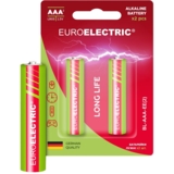 Батарейки Euroelectric AAA LR03 1,5V, 2 шт. - Pampik