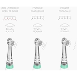 Електрична зубна щітка Nuvita Sonic Clean&Care для дітей біло-м'ятна (NV1151NEW) - Pampik - 6