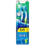 Зубна щітка Oral-B 3D White Fresh, середньої жорсткості, салатовий із синім, 2 шт. - Pampik