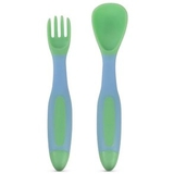 Набор столовых приборов Baboo, от 6 мес., 2 предмета, зеленый (10-038) - Pampik