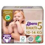 Подгузники на липучках Libero Touch 5 (10-14 кг), 40 шт. - Pampik