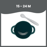 Набір тарілка на присосці і ложка Babymoov TAST'ISY, синій (A005405) - Pampik - 3