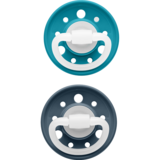 Пустышка Nip Вишенка Х, 0-6 мес., круглая, 2 шт., синий с темно синим (38688-51) - Pampik