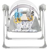 Крісло-гойдалка Kinderkraft Flo Mint сіре з блакитним (00-00158385) - Pampik - 4