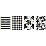 Зошит для записів Genius А5, в клітинку, спіраль, 80 л., Квіти чорно-білі (B5-SC-080-6084K) - Pampik - 2