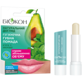 Гигиеническая губная помада Біокон Натуральный уход, Мята + Авокадо, 4.6 г - Pampik