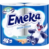 Трехслойная туалетная бумага Emeka Ocean Breeze Океанский бриз, 4 рулона (75743) - Pampik