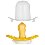 Пустушка кругла Baboo Marine, латексна, 0+, жовта (5-044) - Pampik - 2